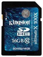   16Gb SDHC Kingston Ultimate (SDA3/16GB), Class 10, UHS-I, U3, R90 - W80 Mb/s, RTL