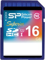   16 Gb Silicon Power SDHC (SP016GBSDHCU1V10) Superior UHS-1, Class 10, Retail