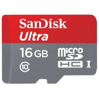   Sandisk Ultra microSDHC Class 10 UHS-I 80MB/s 16GB + SD adapter (SDSQUNC-016G-GN6IA)