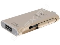  PQI iConnect OTG iOS Flash Drive 128Gb (6I01-128GR3001) ()