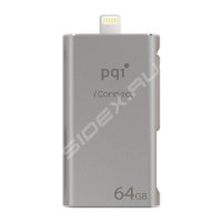  PQI iConnect OTG iOS Flash Drive 64Gb (6I01-064GR2001) ()