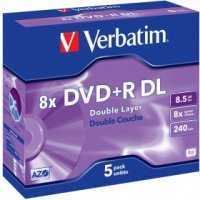   Verbatim DVD+R Double Layer 8x 8,5Gb Jewel Case 5P