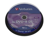   Verbatim DVD+R 8.5Gb 8X DL Matt Silver Cake Box 10P