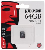   Kingston MicroSDHC/MicroSDXC 64GB Class 10 UHS-I + SD /SDC10G2/64GB