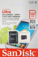   SanDisk Ultra (SDSQUNC-128G-GN6MA) microSDXC Memory Card 128Gb UHS-I U1 Class10 + micro