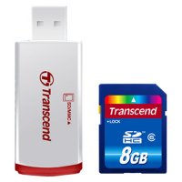 8Gb   SecureDigital (SDHC) Transcend Class 6 (TS8GSDHC6-P2)