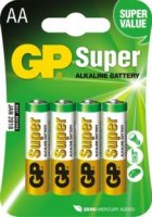  GP Super alkaline 15A (LR6) (1,5V) 4  2.5Ah size AA