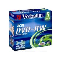  DVD-RW Verbatim 1,46Gb 2x 8cm AntiScratch (5 ) (43514)