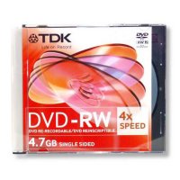  DVD-RW TDK 4.7Gb 4x Slim Case (10 ) (t19527)