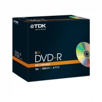  DVD-R TDK 4.7Gb 16x Jewel Case (5 ) (t19410)