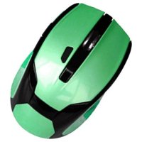  DeTech DE-7032W Wireless 6D Optical Mouse Black-Green USB