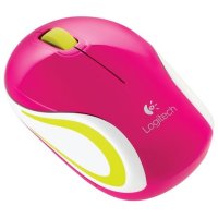  Logitech Wireless Mini Mouse M187 Pink-White USB ()