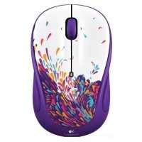  Logitech Wireless Mouse M325 Exuberance White-Purple USB