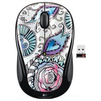  Logitech Wireless Mouse M325 floral foray Black USB