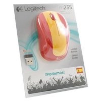  Logitech Wireless Mouse M235 910-004028 Red-Yellow USB