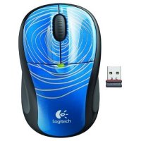  Logitech M305 Wireless Mouse with Nano Receiver Blue Swirl USB