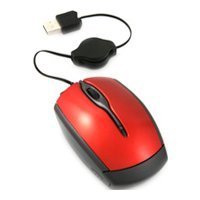  Porto PM-24 Mini Wireless + Wired Mouse Red-Black USB