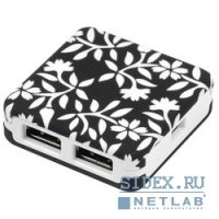  G-Cube  GUBW-55SG USB 2.0 4 port Black, White "Secret Garden"