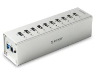 USB- Orico A3H10-SV Silver (10xUSB3.0)