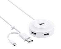  USB Ugreen USB 4 ports 0.8m White UG-20271