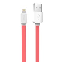   ROCK Flat USB - Lightning 1m Red