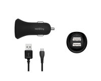   Nobby Comfort 008-001 2xUSB 2.4  (1.2/1.2A) +  microUSB 1.2m SoftTouch Bl