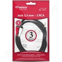  Jack 3.5 mm  - 2xRCA , -, 3  Belsis BL1037