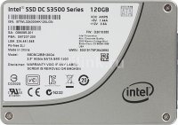  SSD Intel Original SATA-III 120Gb SSDSC2BB120G401 S3500 Series 2.5" w400Mb/s r450Mb/s MLC