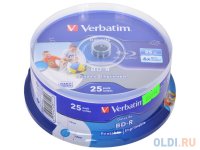  BluRay Verbatim BD-R SL 25Gb 6x CakeBox Printable 25  43738