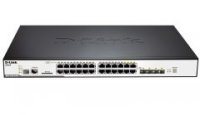 D-link DGS-3120-24PC  PoE 20xUTP Gigabit, 4xCombo UTP/SFP Gigabit   PoE, L2, 19