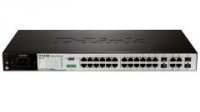 D-link DES-3200-28/ME   24xUTP 10/100, 4x Combo UTP/SFP Gb, L2, 19"