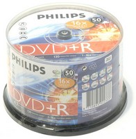 DVD+R Philips 4.7 , 16x, 50 ., Cake Box, (5738),  DVD 