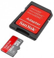   SanDisk MicroSDHC 32GB Class 10 Ultra Android + Adapter Black