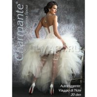  Charmante Promessa Sposa Autoreggente Viaggio Di Note, 20 Den, avorio, L/XL