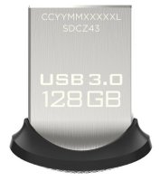 USB  Sandisk Ultra Fit 128Gb USB 3.0 (130/25 Mb/s)