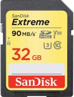   SanDisk Extreme SDHC 32Gb Class 10 UHS-I U3 (90/40 MB/s), SDSDXNE-032G-GNCIN