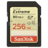 - SecureDigital 256Gb SanDisk Extreme SDXC Class 10 UHS-I U3 ( SDSDXNF-256G-GNCIN )