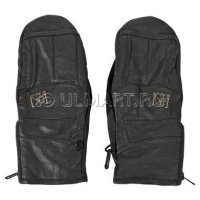   Burton M AK LTHR TECH MITT True Black