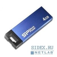   USB 2.0 Silicon Power USB Drive 4Gb, Touch 835 [SP004GBUF2835V2B], Blue