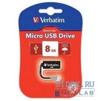   USB 2.0 Verbatim 8Gb MICRO DRIVE BLACK [044049]