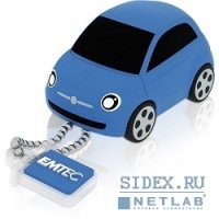   USB 2.0 EMTEC F101 8Gb Fiat 500 Blue [EKMMD8GFI101]