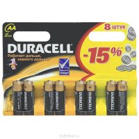   "Duracell",  AA, 8 