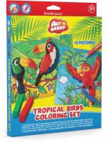   Erich Krause 6 +  8 + 2  Tropical Birds Coloring Set Ar