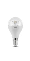   Gauss LED Globe-dim Crystal Clear E14 6W 4100K 