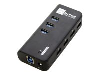  USB 5bites HB33-304PBK 7 ports Black (3 x USB3.0 + 4 x USB2.0)   1.5A