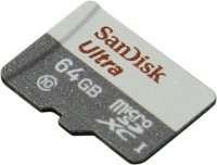   microSDHC SanDisk Ultra Android 64Gb Class10 UHS-1 + SD adapter (SDSQUNB-064G-GN3MN)