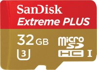   SanDisk Extreme Plus (SDSQXSG-032G-GN6MA) microSDHC Memory Card 32Gb UHS-I U3 + microSD