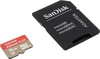   SanDisk Extreme Plus (SDSQXSG-016G-GN6MA) microSDHC Memory Card 16Gb UHS-I U3 + microSD