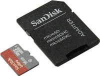   SanDisk Ultra (SDSQUNC-016G-GN6IA) microSDHC Memory Card 16Gb UHS-I U1 Class10 + microS