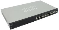 Cisco (SF300-24PP-K9-EU)   (24UTP 10/100Mbps PoE+ 2UTP 1000Mbps+ 2Combo 1000BAS